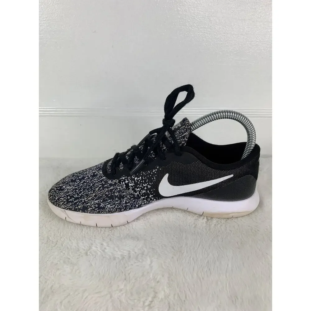 Nike Flex Contact Women’s Size 6.5 Black White Oreo Workout Shoes 908995-002